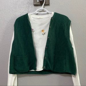 Vintage Cropped Wool Vest